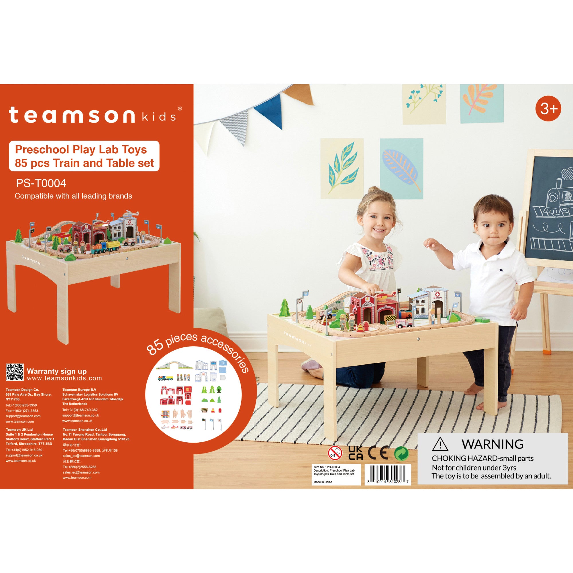 Teamson Kids PS-T0004 Country Toy Train Set， Red 並行輸入品-