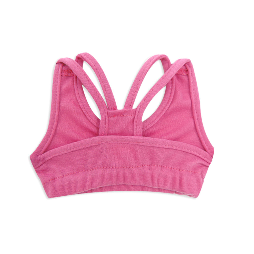 Sophia's Solid-Colored Racerback Sports Bra for 18 Dolls, Hot