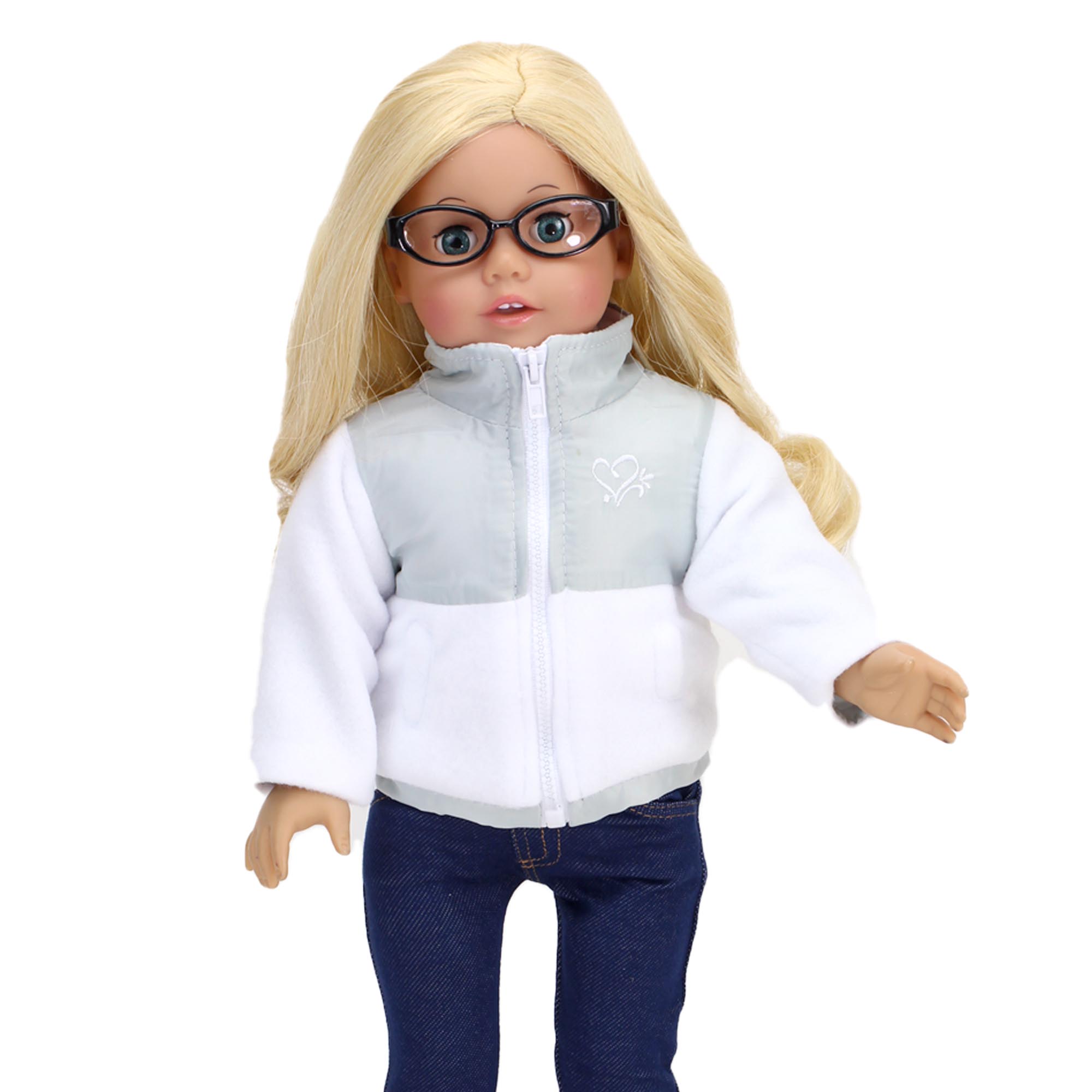  Sophia's 18 Doll Silver Metallic Jacket, Black Side Stripe  Joggers, Knit Hat & Sneakers : Toys & Games